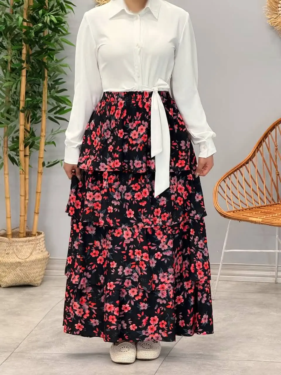 1794- دامن طبقه ای مارال (ایراد دار)